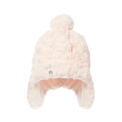 J by Jasper Conran Baby girls' pink faux fur trapper hat